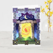 Carte Porte celtique (Fleur jaune)