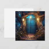 Carte Porte d'antiquité Imaginaire de forêt enchantée (Devant / Derrière)