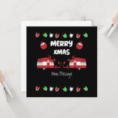 Carte Porte de décoration de Noël caravane latte Mug (Devant/Arrière en situation)