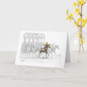 Carte Porte de départ de la course de cheval (Fleur jaune)