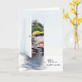 Carte porte de jardin sympathique (Fleur jaune)