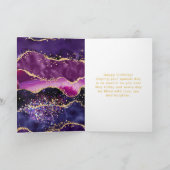 Carte Porte d'or pourpre foncé doux 16 Joyeux anniversai (Intérieur)