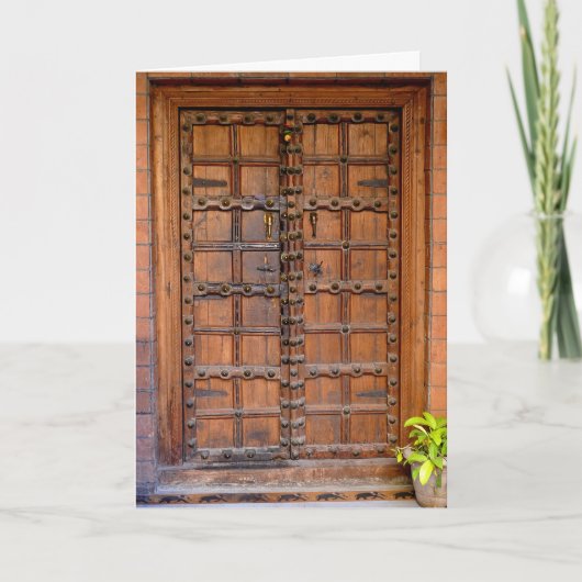 Carte Porte en bois indien (Devant)