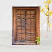 Carte Porte en bois indien (Fleur jaune)