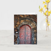 Carte Porte gothique Steampunk (Fleur jaune)
