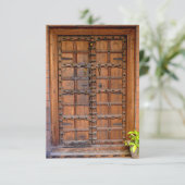 Carte Porte indienne en bois (Debout devant)
