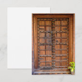 Carte Porte indienne en bois (Devant / Derrière)