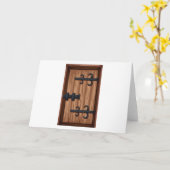 Carte Porte médiévale en bois (Fleur jaune)