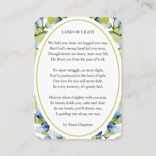 Carte Porte-monnaie commémorative en mémoire d'amo (Dos)