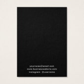 Carte Porte-oreille Black Custom Logo faite main (Dos)