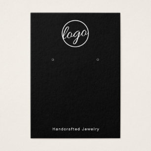 Carte Porte-oreille Black Custom Logo faite main