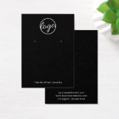 Carte Porte-oreille Black Custom Logo faite main (Bureau)