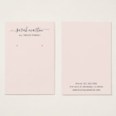 Carte Porte-oreille de script rose vif (Devant & derrière)