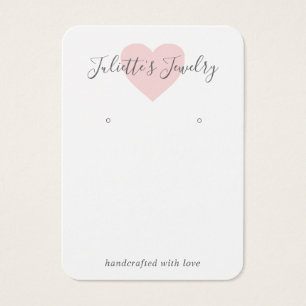 Carte Porte-oreille personnalisée Pink Heart Cute