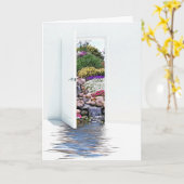 Carte porte ouverte avec cascades qui vous évoquent (Fleur jaune)