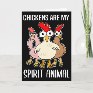 Carte Porte-poulet de dessin animé Poulets Animal spirit