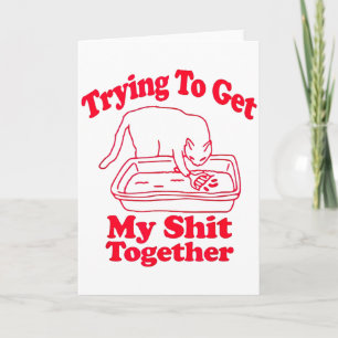 Carte Portées Plein Humour de Chat Mème Chat Maman Chat