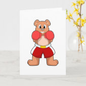 Carte Porter comme boîte avec gants de boxe (Fleur jaune)