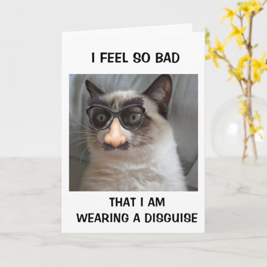 CARTE PORTER LE DISGUISE-SENS SI MAUVAIS BATTU ANNIVERSA (Fleur jaune)