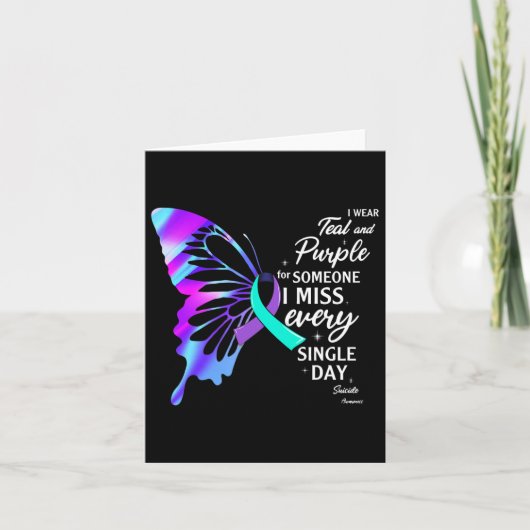 Carte Porter le pourpre Turquoise pour la prévention du  (Devant)