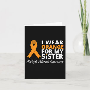 Carte Porter Orange Pour Ma Soeur Ms Awareness Ribbon 1