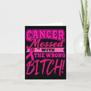Carte Porter rose World Cancer Day cadeau Pink Ribbon Ch