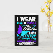 Carte Porter Turquoise &amp ; Purple Pour Quelqu'Un Qui  (Fleur jaune)