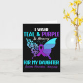 Carte Porter Turquoise Violet En Mémoire De La Fille Sui (Fleur jaune)