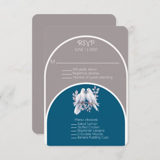 Carte Portes et anneaux Arches gris clair et Bleues océa (Devant / Derrière)