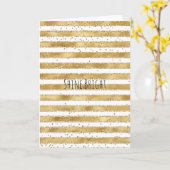 Carte Portes étincelantes or blanc glam (Fleur jaune)