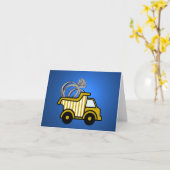 Carte Porteur de bague Camion de vidange jaune (Fleur jaune)