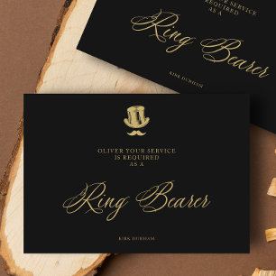 Carte Porteur minimaliste Fake Golden Ring Mariage de lu