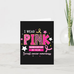 Carte Portez du rose en mémoire de maman, sensibilisatio