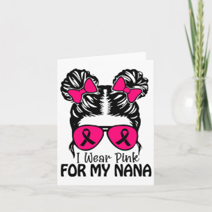 Carte Portez Le Rose Pour Ma Nana Messy Bun Girls Toddle