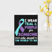 Carte Portez Turquoise Et Violet Pour Quelqu'Un Que J'Ai (Fleur jaune)