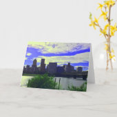 Carte Portland, Oregon Skyline #2 (Fleur jaune)