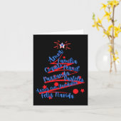 Carte Porto Rico Christmas Feliz Navidad (Fleur jaune)