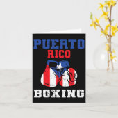 Carte Portoricain Drapeau Boxe Gants Rico Pride Boxe (Fleur jaune)