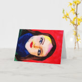 Carte Portrait (Fleur jaune)