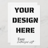 Carte Portrait 5,5 pouces x 7,5 pouces (Devant / Derrière)