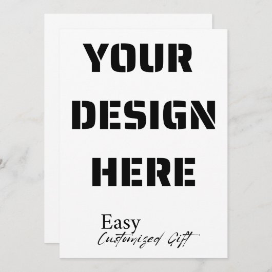 Carte Portrait 5,5 pouces x 7,5 pouces (Devant / Derrière)