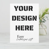 Carte Portrait 5,5 pouces x 7,5 pouces (Debout devant)