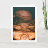 Carte Portrait Abstrait de l'homme dans la piscine (Devant)