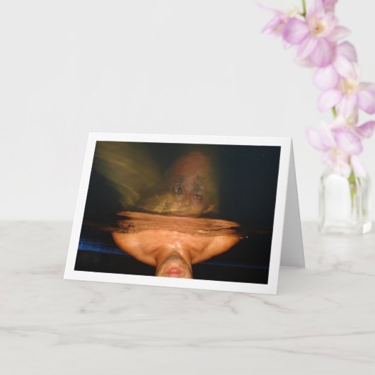 Carte Portrait Abstrait de l'homme dans la piscine (Orchidée)