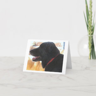 Carte Portrait Black Lab - Amoureux des chiens de classe
