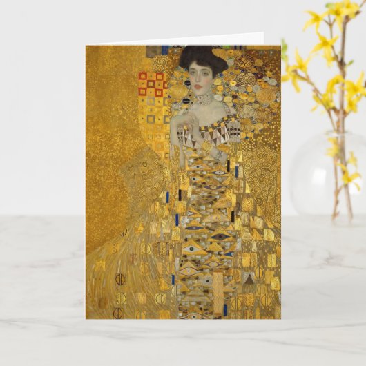 Carte Portrait d'Adele Bloch-Bauer I de Gustav Klimt (Fleur jaune)