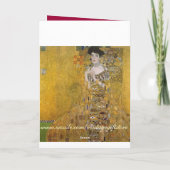 Carte Portrait d'Adele Bloch-Bauer par Gustav Klimt (Dos)