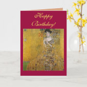 Carte Portrait d'Adele Bloch-Bauer par Gustav Klimt (Fleur jaune)