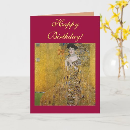 Carte Portrait d'Adele Bloch-Bauer par Gustav Klimt (Fleur jaune)