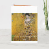 Carte Portrait d'Adele Bloch-Bauer par Gustav Klimt (Dos)